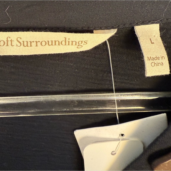 Soft surrounding cotton cardigan size large artsy buttons preowned - Picture 6 of 11